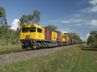 Long & heavy coal trains - diesel, Queensland, Australia.
