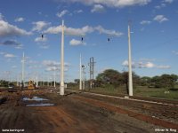 The catenary poles are located.
