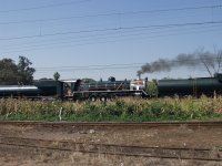 Rovos Rails steam locos going east.